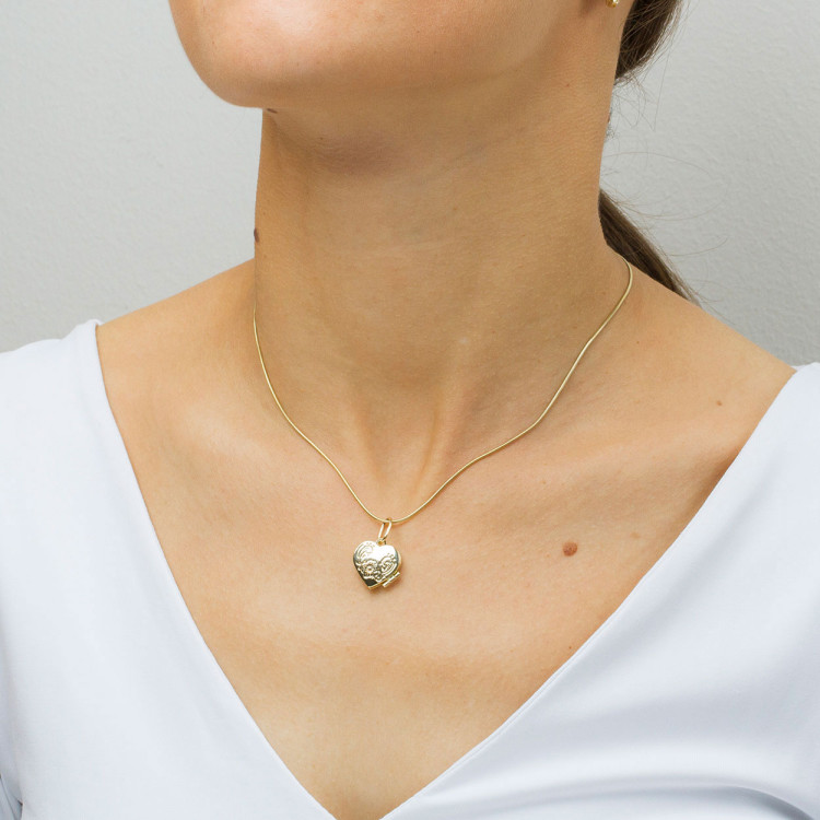 Zawieszka ze złota puzderko serce