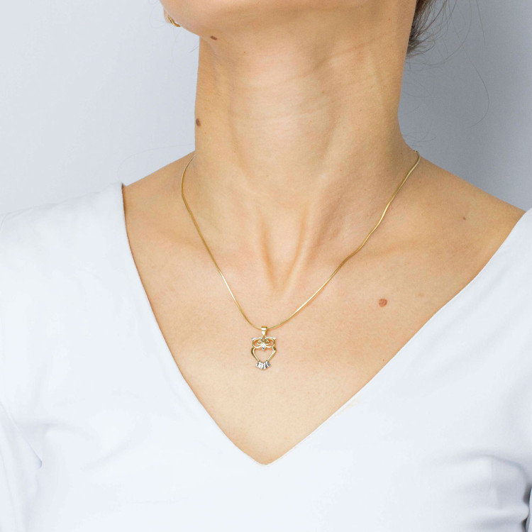 Zawieszka ze złota sowa