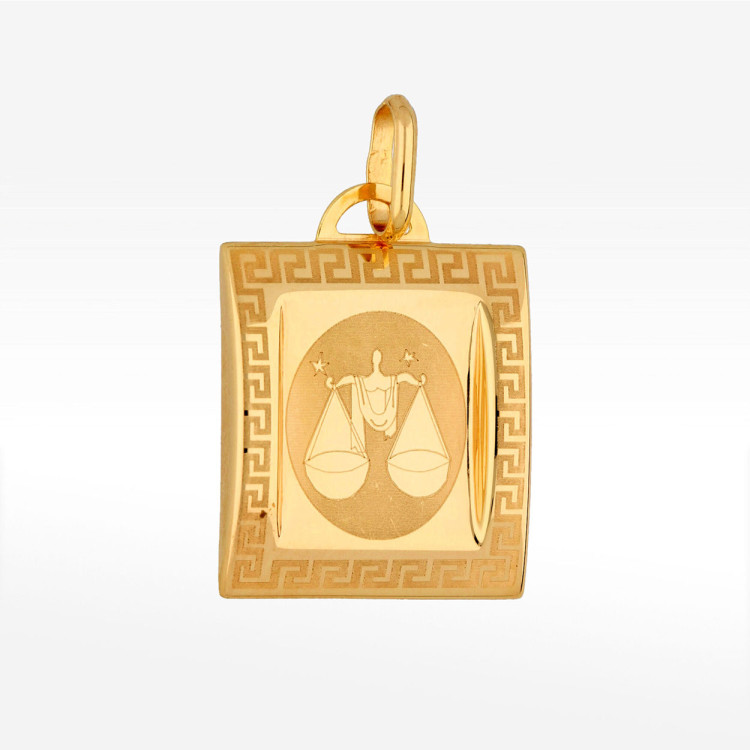 Zawieszka ze złota waga z wzorem greckim