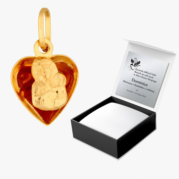 Zawieszka ze złota medalik