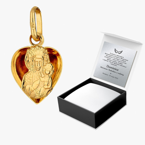 Zawieszka ze złota medalik