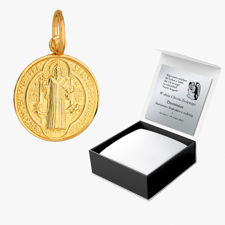 Zawieszka ze złota medalik
