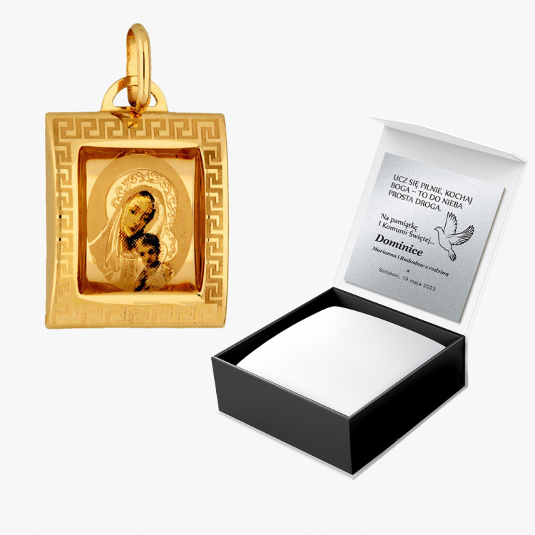 Zawieszka ze złota medalik