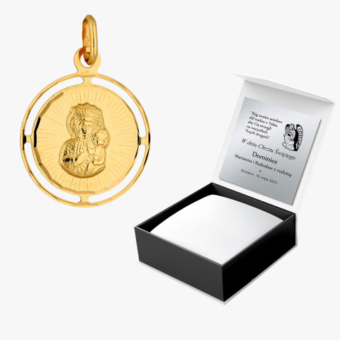 Zawieszka ze złota medalik