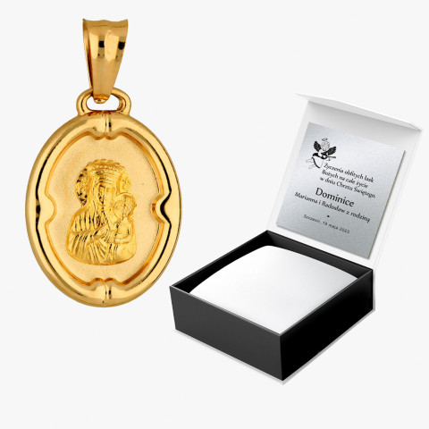 Zawieszka ze złota medalik