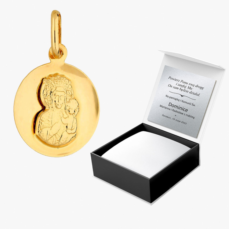 Zawieszka ze złota medalik