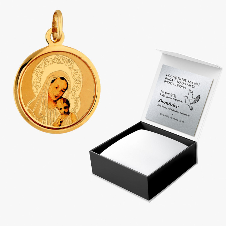 Zawieszka ze złota medalik