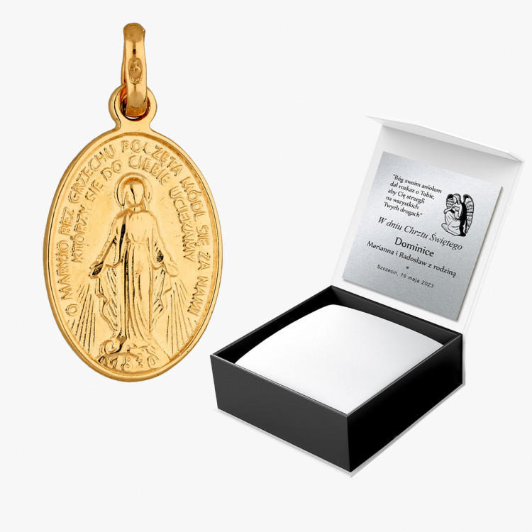 Zawieszka ze złota medalik