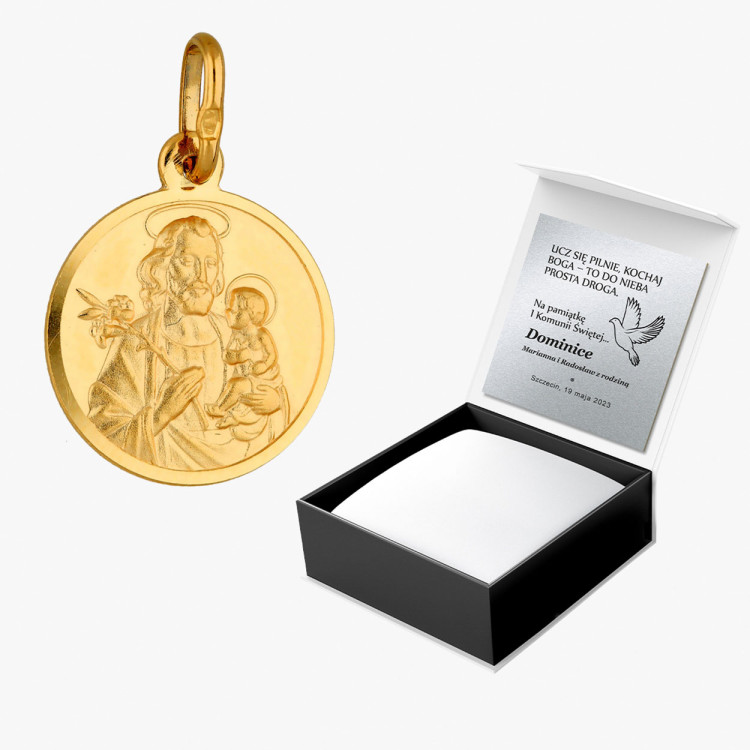 Zawieszka ze złota święty Józef