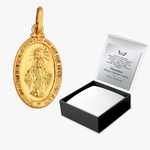 Zawieszka ze złota cudowny medalik  