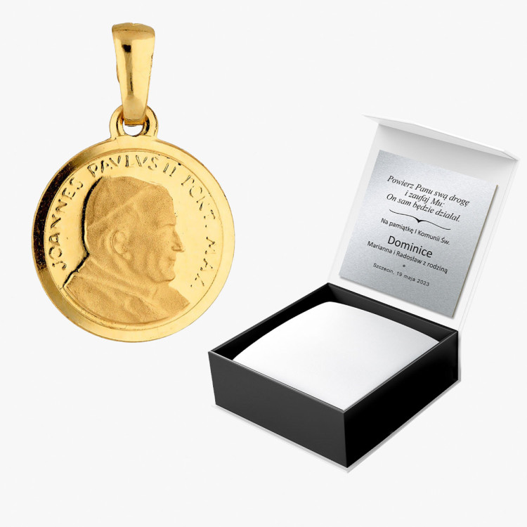 Zawieszka ze złota Jan Paweł II