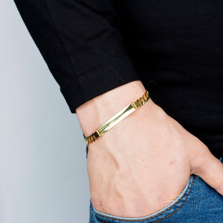 Bransoletka ze złota pełna