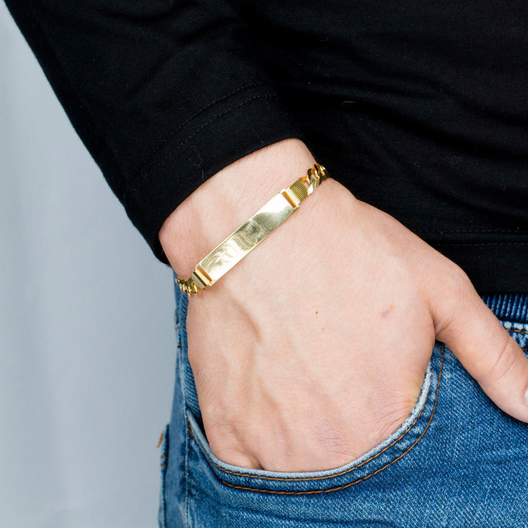 Bransoletka ze złota z blaszką