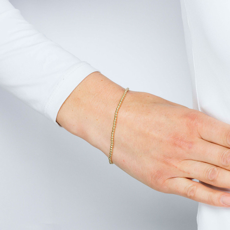 Bransoletka ze złota z koralikami