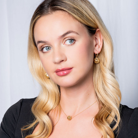 Naszyjnik ze złota 42cm z kulką