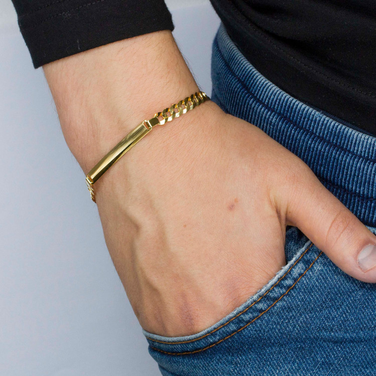 Bransoletka ze złota z blaszką