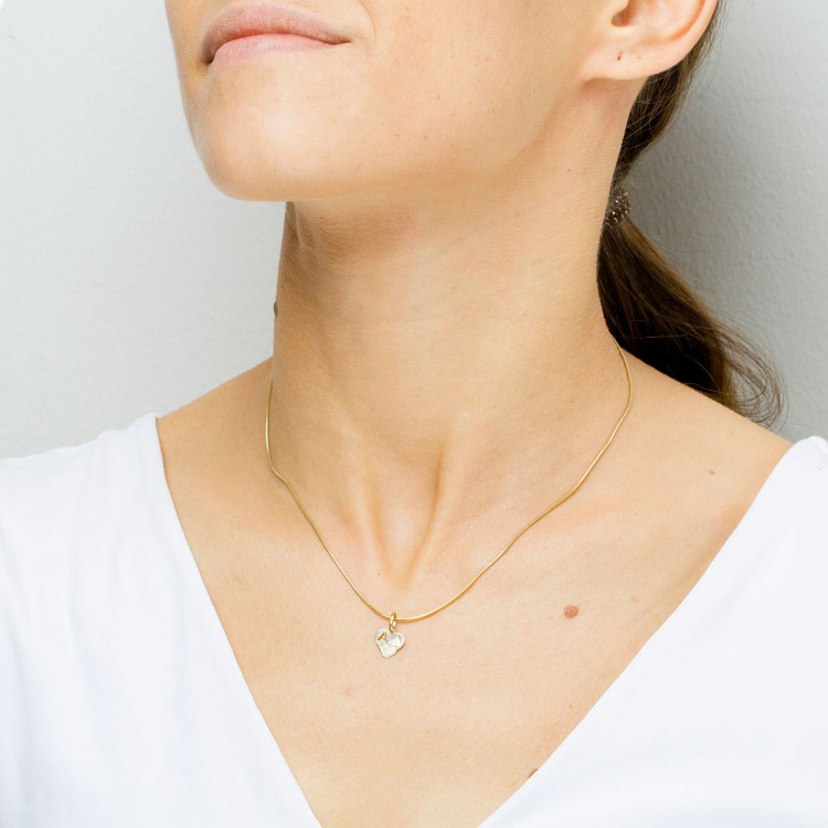 Zawieszka ze złota serce z literą A