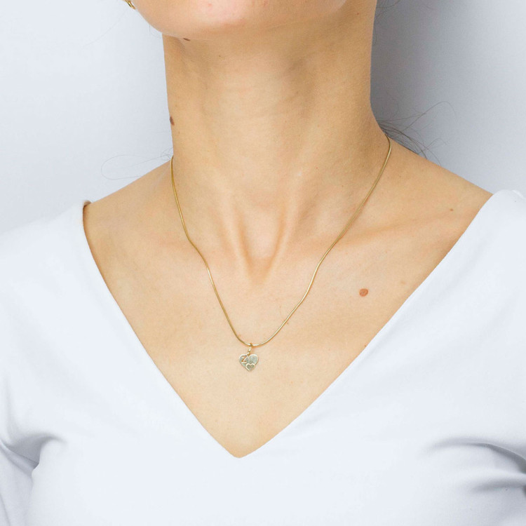 Zawieszka ze złota serce z literą Z