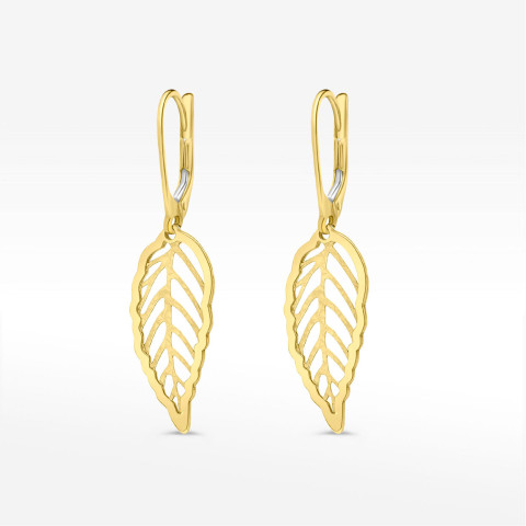 Kolczyki ze złota wiszące listki
