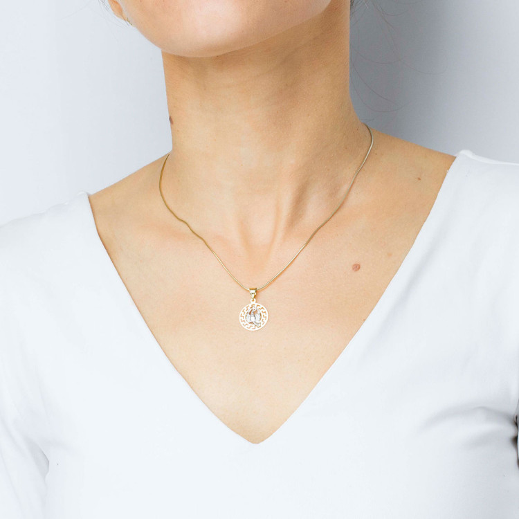 Zawieszka ze złota rak z wzorem greckim