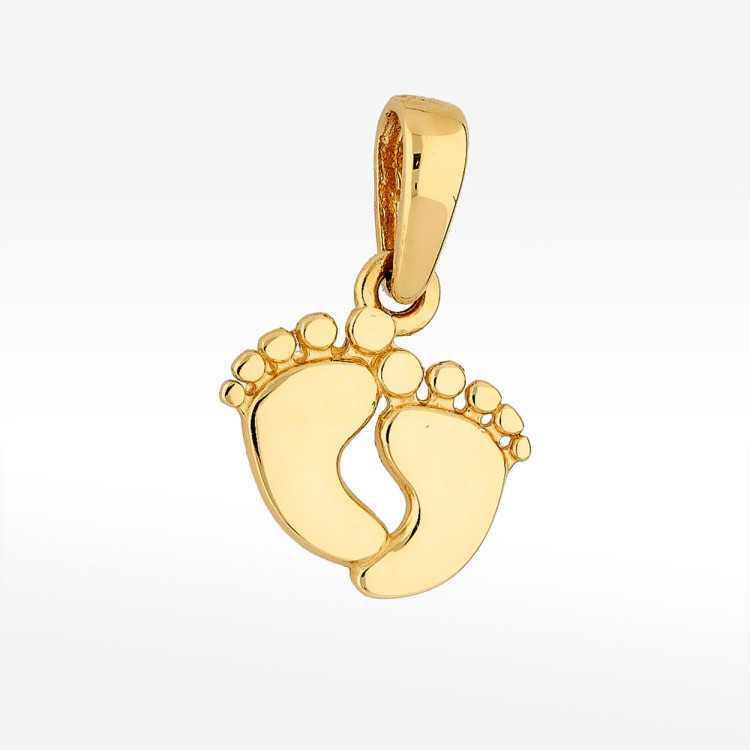 Zawieszka ze złota stópki dziecięce
