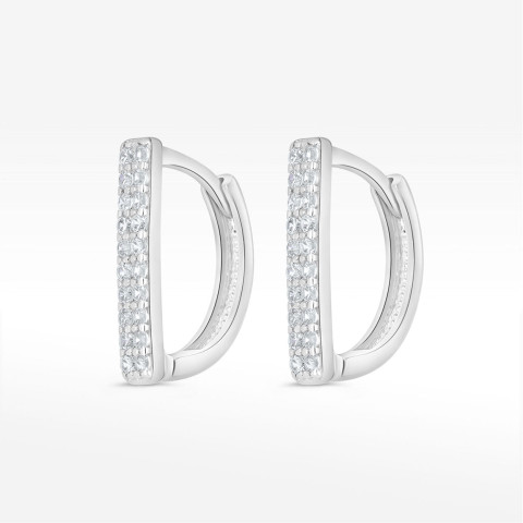 Kolczyki ze złota z białymi cyrkoniami