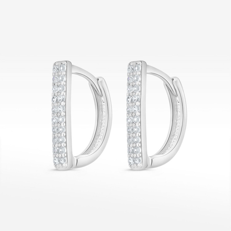 Kolczyki ze złota z białymi cyrkoniami