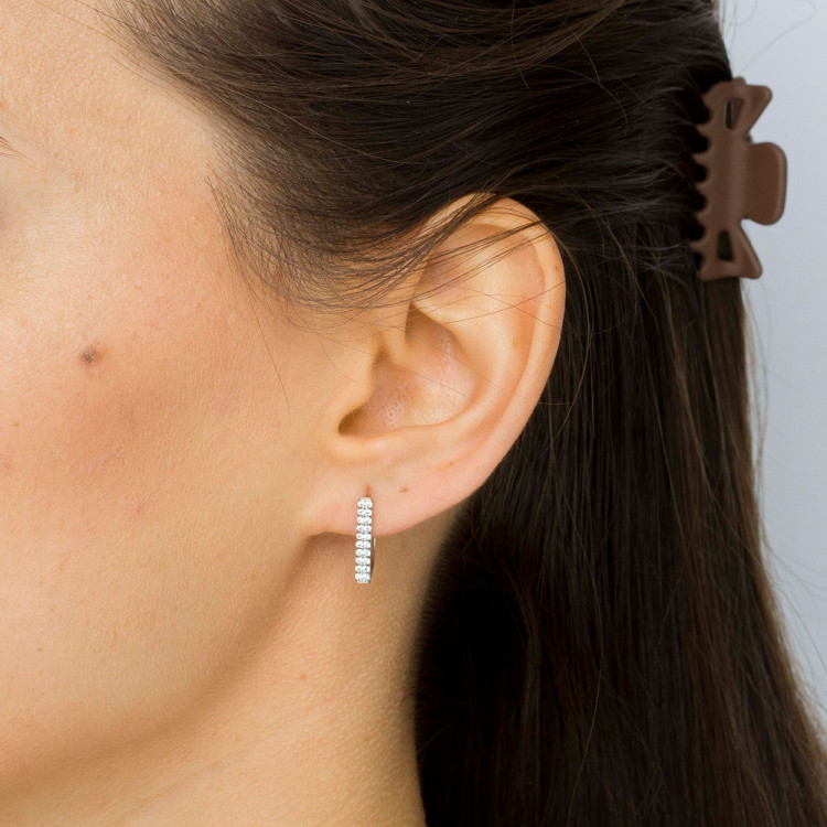 Kolczyki ze złota z białymi cyrkoniami