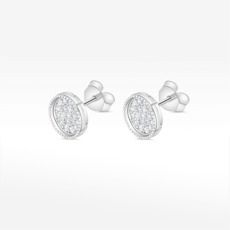 Kolczyki ze złota z białymi cyrkoniami