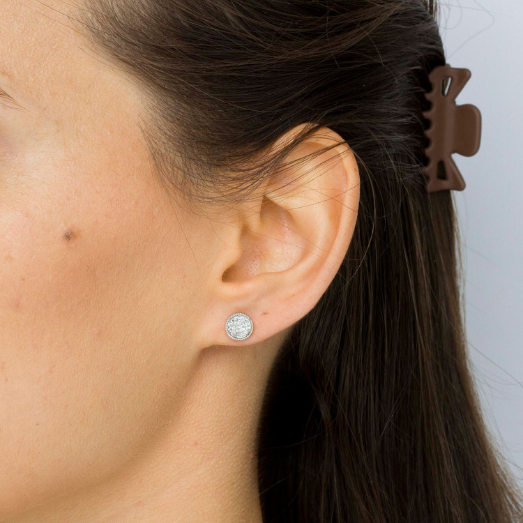 Kolczyki ze złota z białymi cyrkoniami