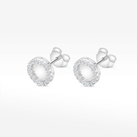 Kolczyki ze złota z białymi cyrkoniami