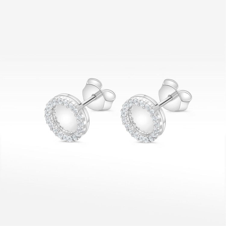 Kolczyki ze złota z białymi cyrkoniami