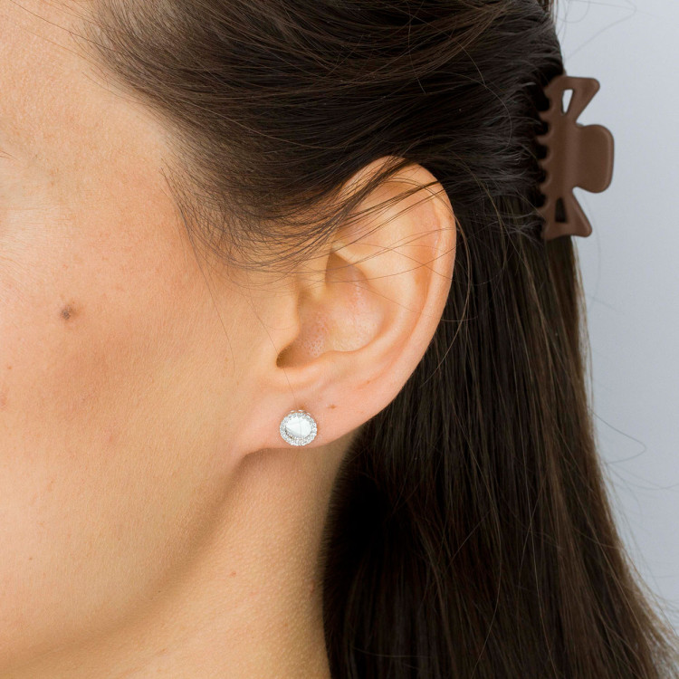 Kolczyki ze złota z białymi cyrkoniami