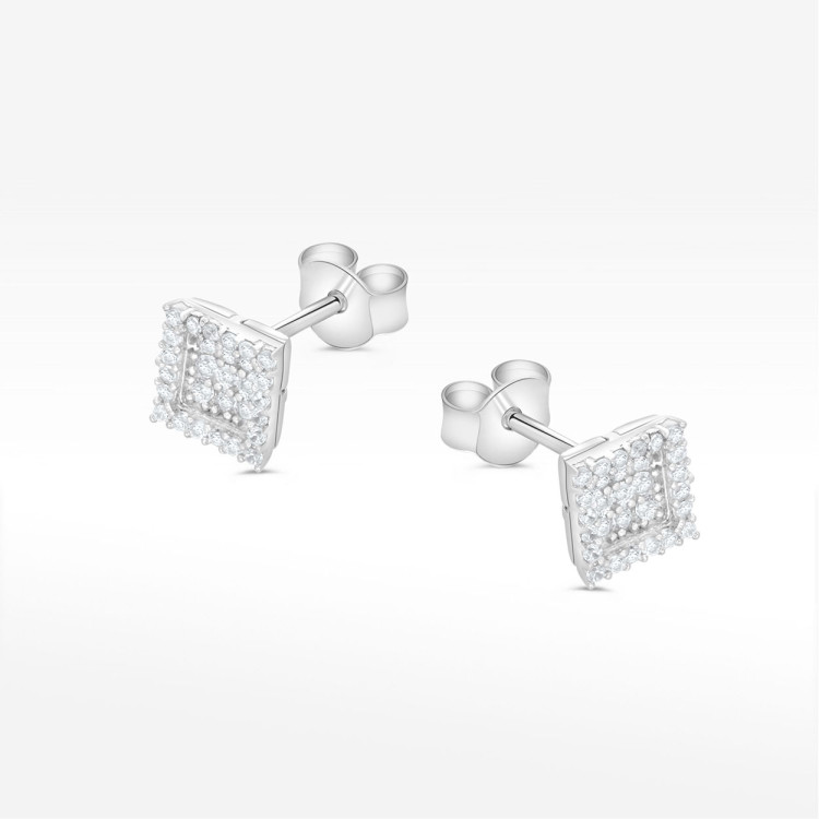 Kolczyki ze złota z białymi cyrkoniami