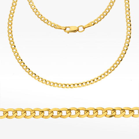 Łańcuszek ze złota pancerka pełny