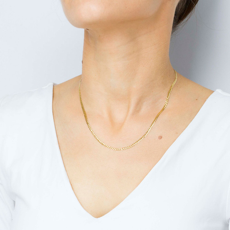 Łańcuszek ze złota pancerka pełny