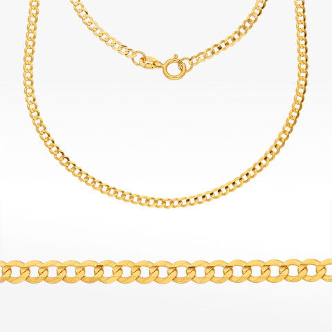 Łańcuszek ze złota pancerka pełny