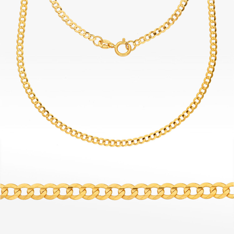 Łańcuszek ze złota pancerka pełny