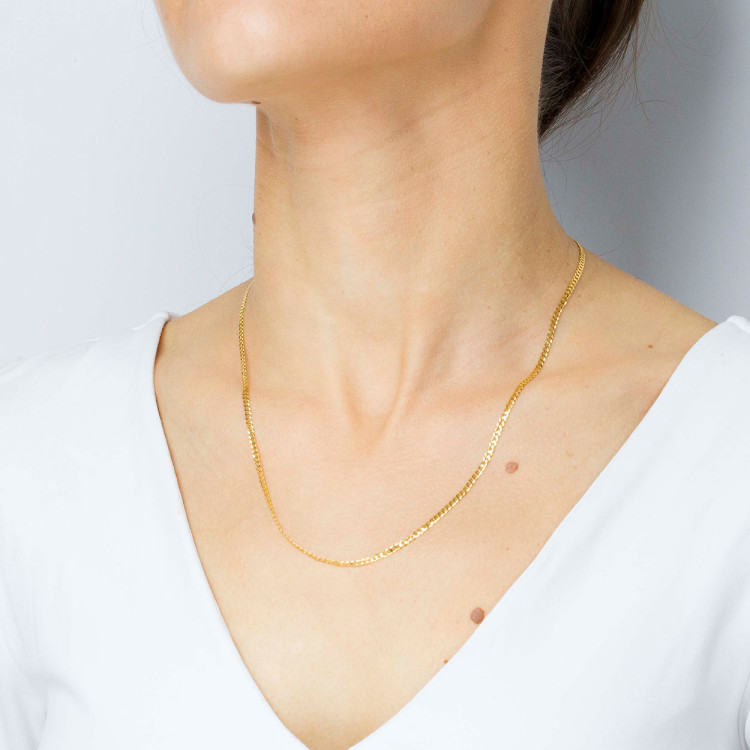 Łańcuszek ze złota pancerka pełny