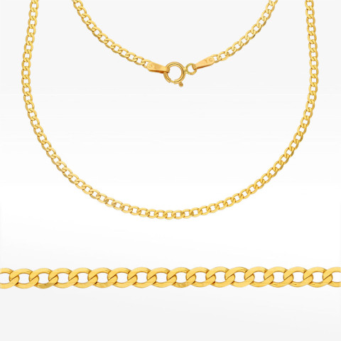 Łańcuszek ze złota pancerka pełny