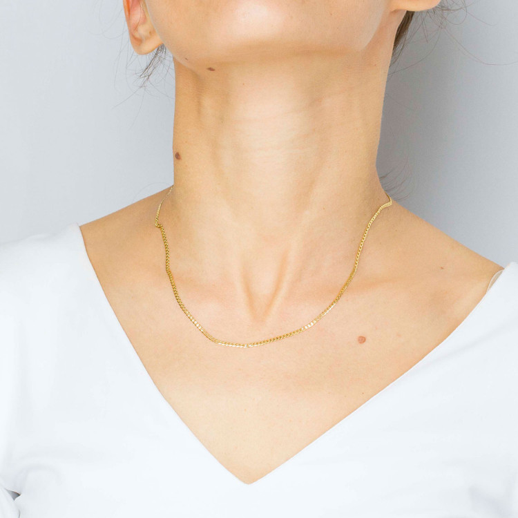 Łańcuszek ze złota pancerka pełny