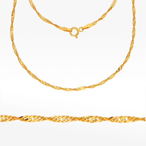 Łańcuszek ze złota singapur pełny