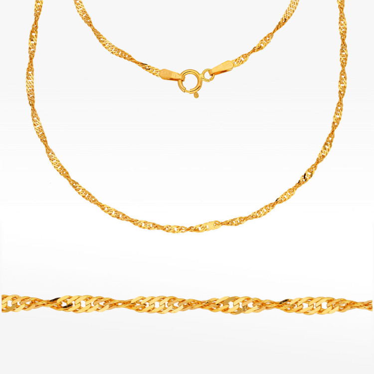 Łańcuszek ze złota singapur pełny