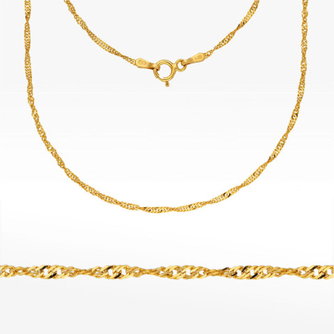 Łańcuszek ze złota singapur pełny