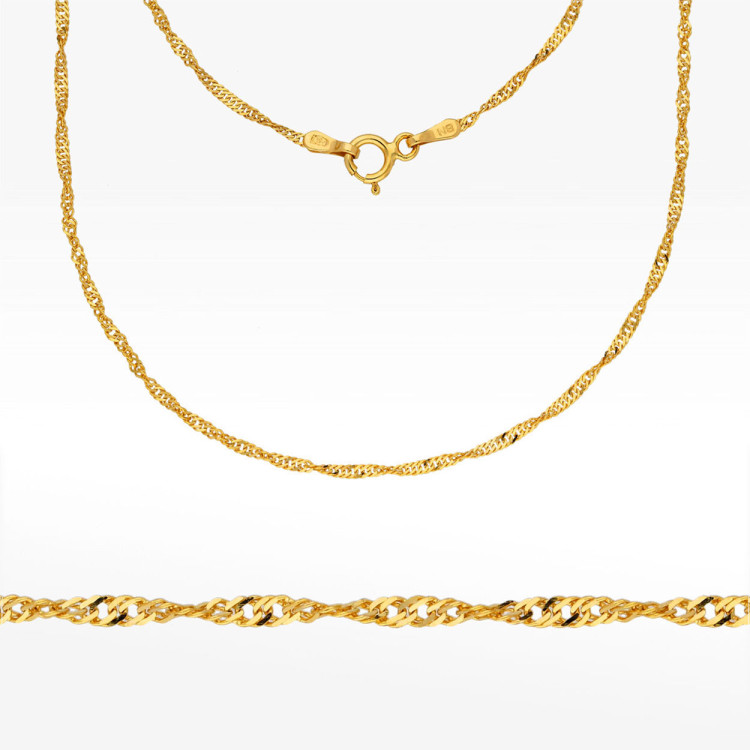 Łańcuszek ze złota singapur pełny