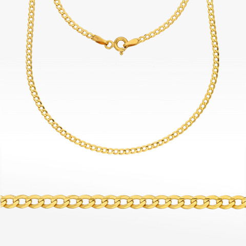 Łańcuszek ze złota pancerka pełny