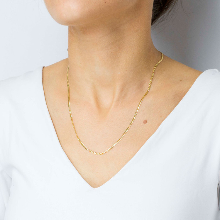 Łańcuszek ze złota pancerka pełny