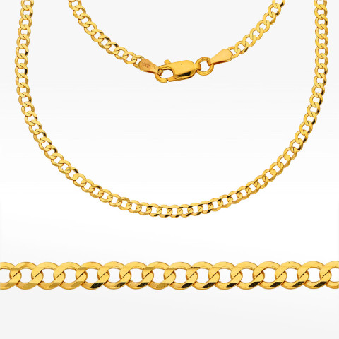 Łańcuszek ze złota pancerka pełny