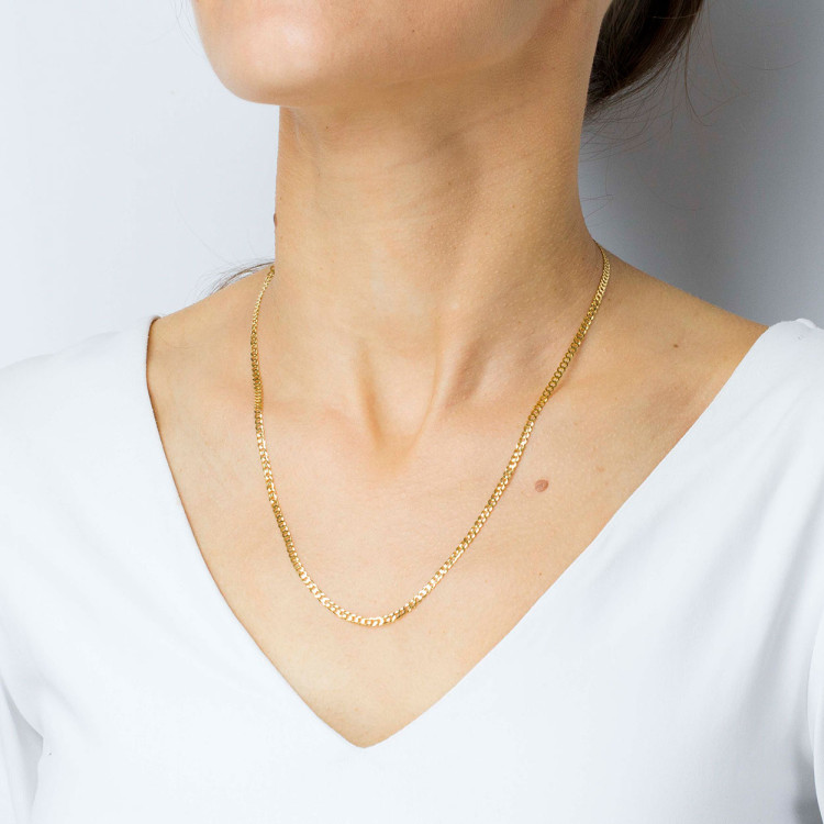 Łańcuszek ze złota pancerka pełny