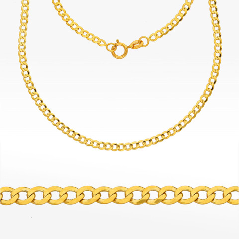 Łańcuszek ze złota pancerka pełny